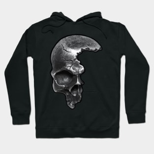 Retro Punk Half Face Gothic Skull Hoodie